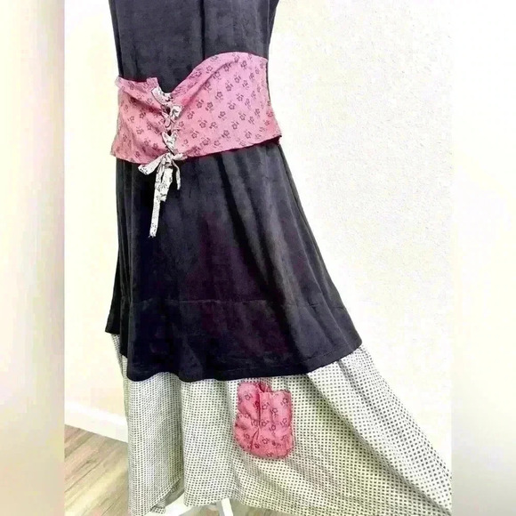 Ian Mosh Lace Up Corset Waist Prairie Dress Size 5 or US Size 6 - Picture 4 of 13